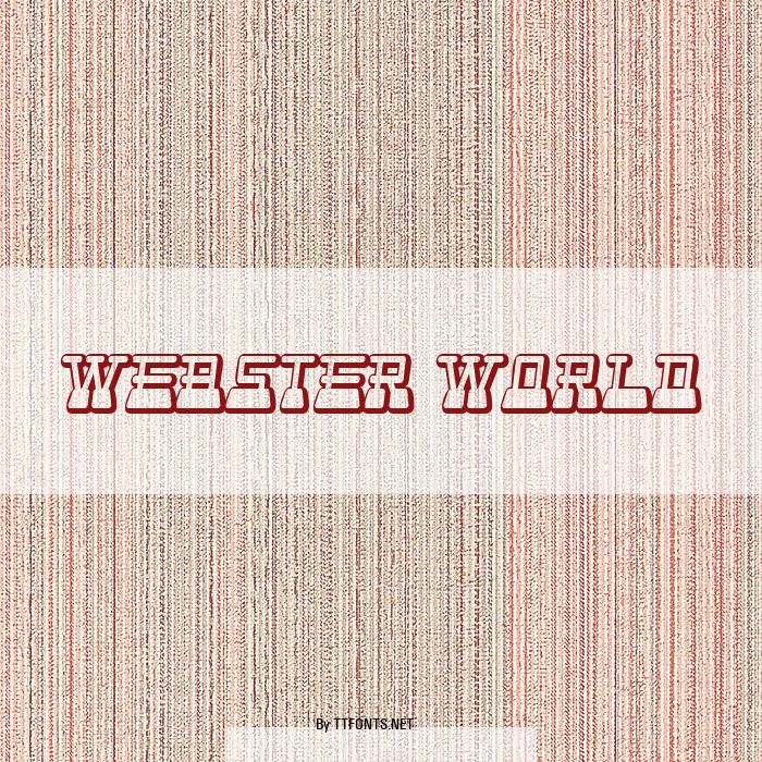 Webster World example